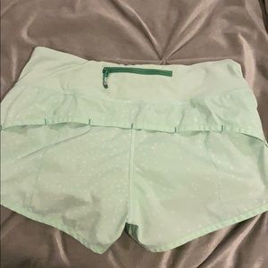 Mint polka dot shorts